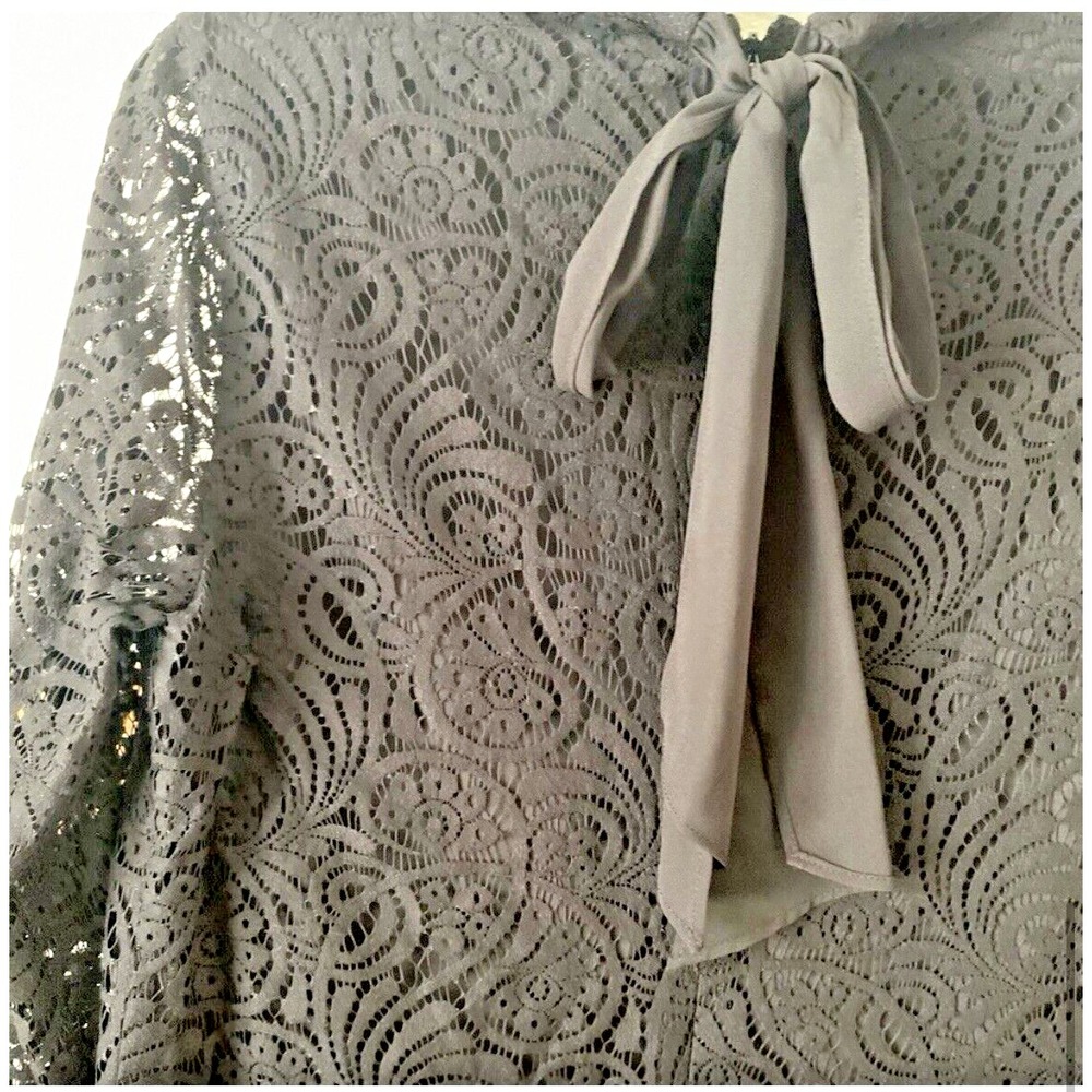 Cece Black Lace Overlay Vintage Style Mini Dress Size 10‎ - Picture 5 of 6